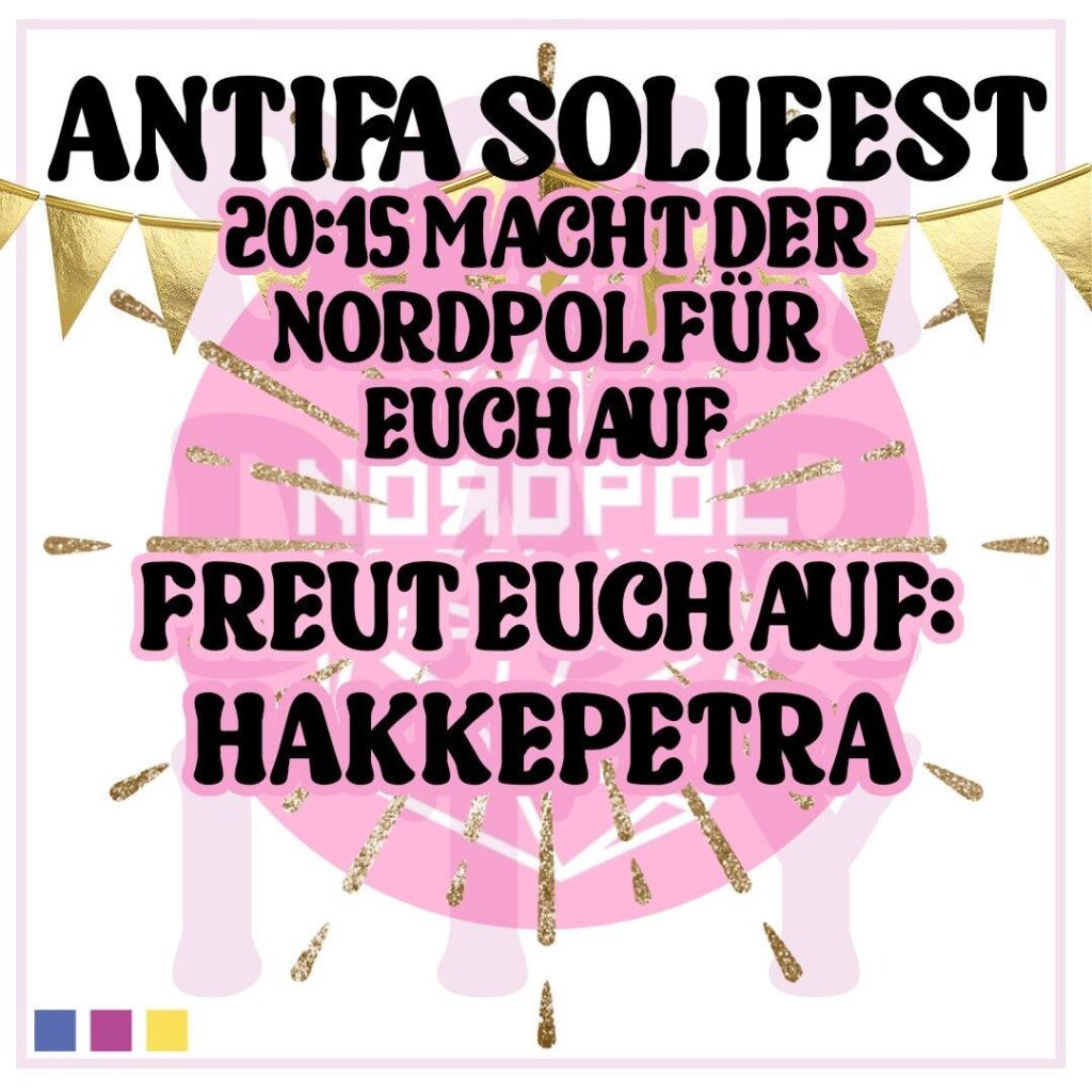 Webgrafik die das Abendprogramm im Nordpol bewirbt.